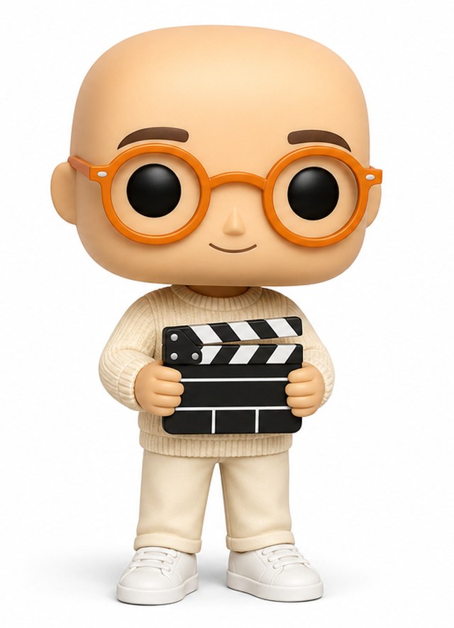 Personnage animé représentant l'agent vidéo du Studio, tenant un clap de cinéma