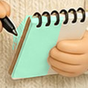 Bloc-notes agrandi vert pastel, symbolisant la charge de travail administrative du tiers payant